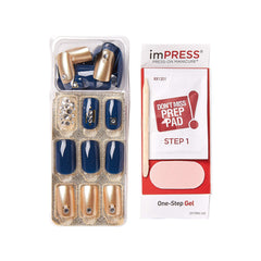 imPRESS side profile of medium-length nail showing comfortable curvature