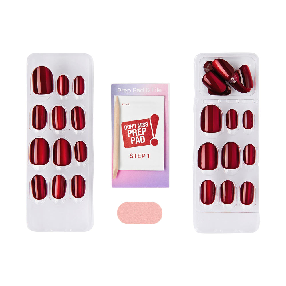 imPRESS kit contents with file, prep pad, and manicure stick visible