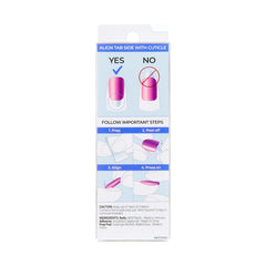 imPRESS instruction sheet alongside nails for simple step-by-step guidance benefit
