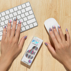 imPRESS Kiss prep pad with nail showing fast clean prep for improved adhesion