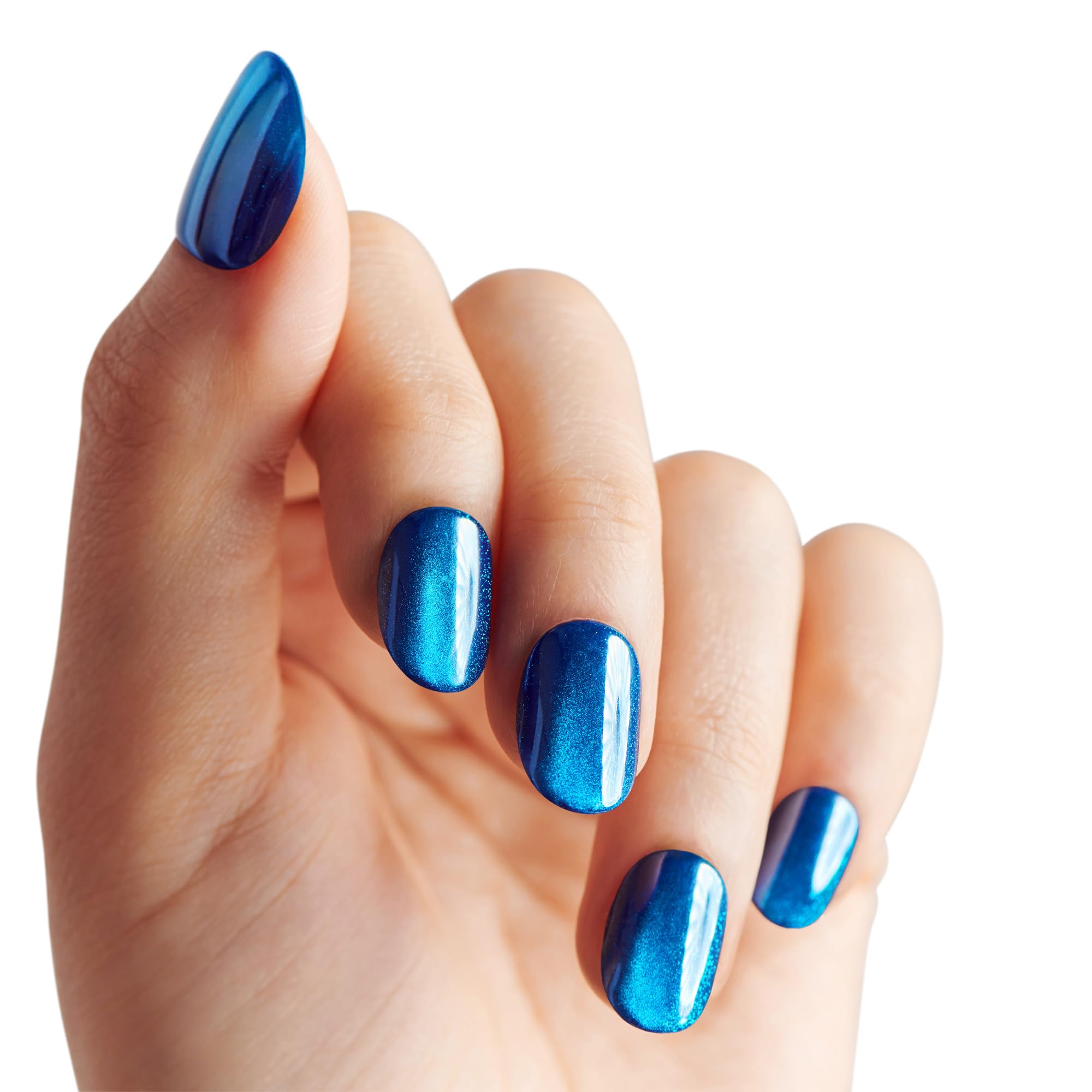 imPRESS arrangement of 30 press-on nails illustrating size variety and easy selection