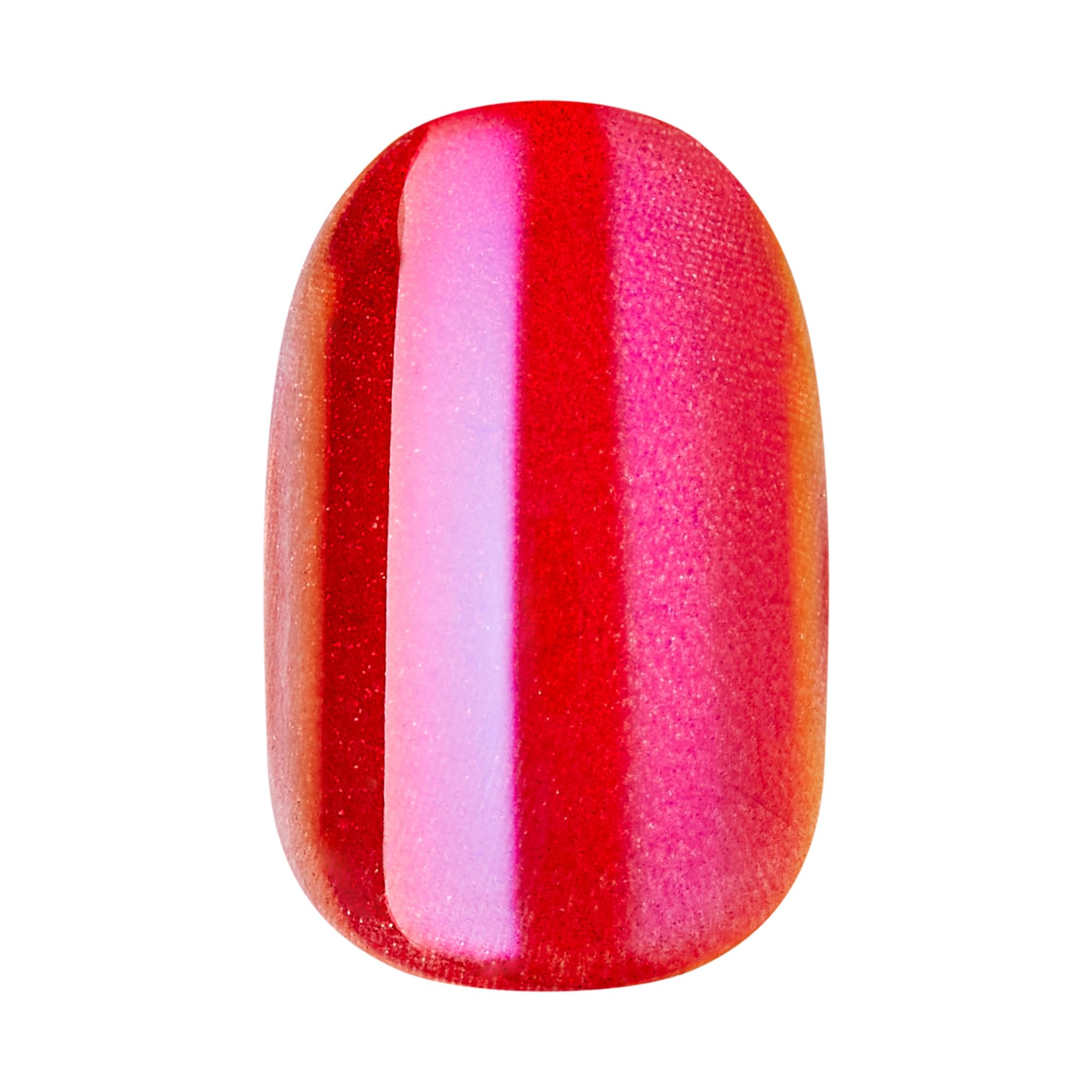 imPRESS side profile of a short oval press-on nail illustrating natural curvature and comfortable fit