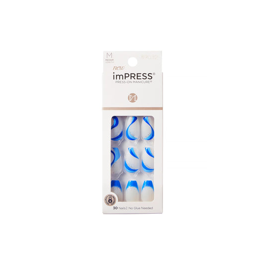 imPRESS press-on pack front view showing kit and color for fast salon look