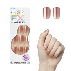 imPRESS front packaging showing ColorFX pink kit and included tools for easy application