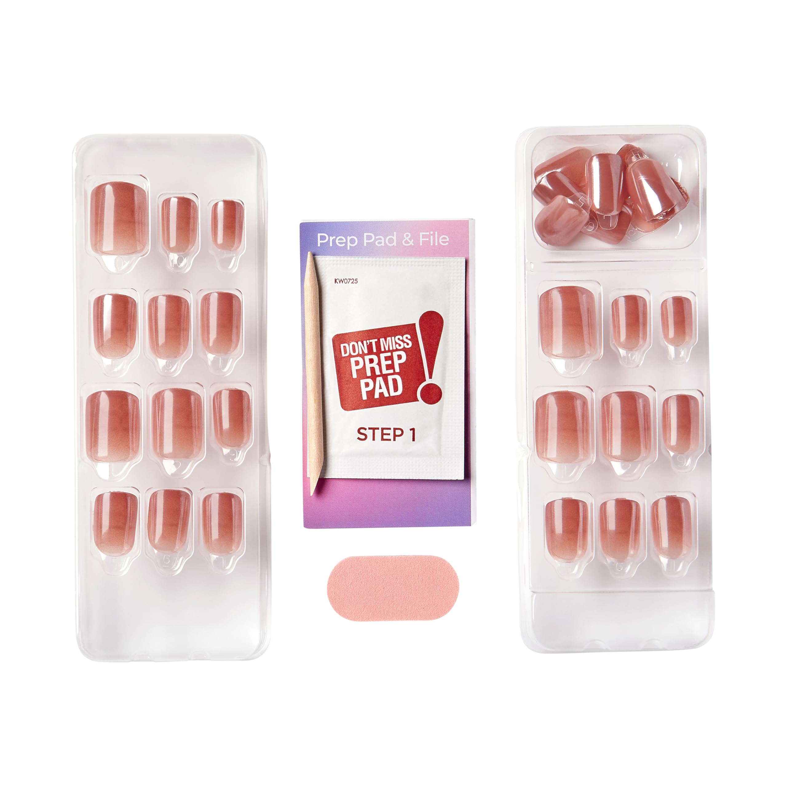 imPRESS nails on a hand next to ruler showing scale and short length for realistic sizing