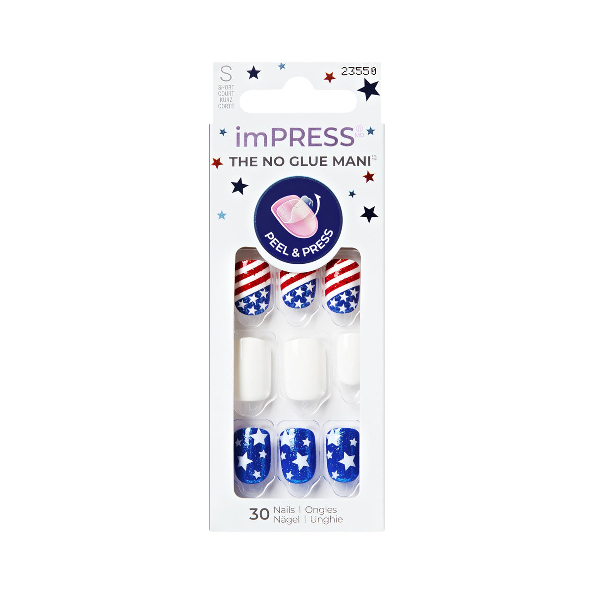 imPRESS front packaging showing Liberty set and contents for quick application