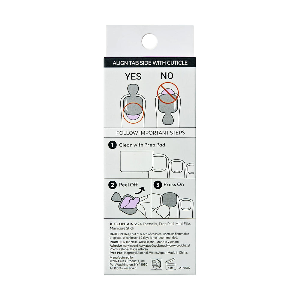 imPRESS pedicure worn on toes in sandals showing Brave Hearts style and long-lasting fashionable look