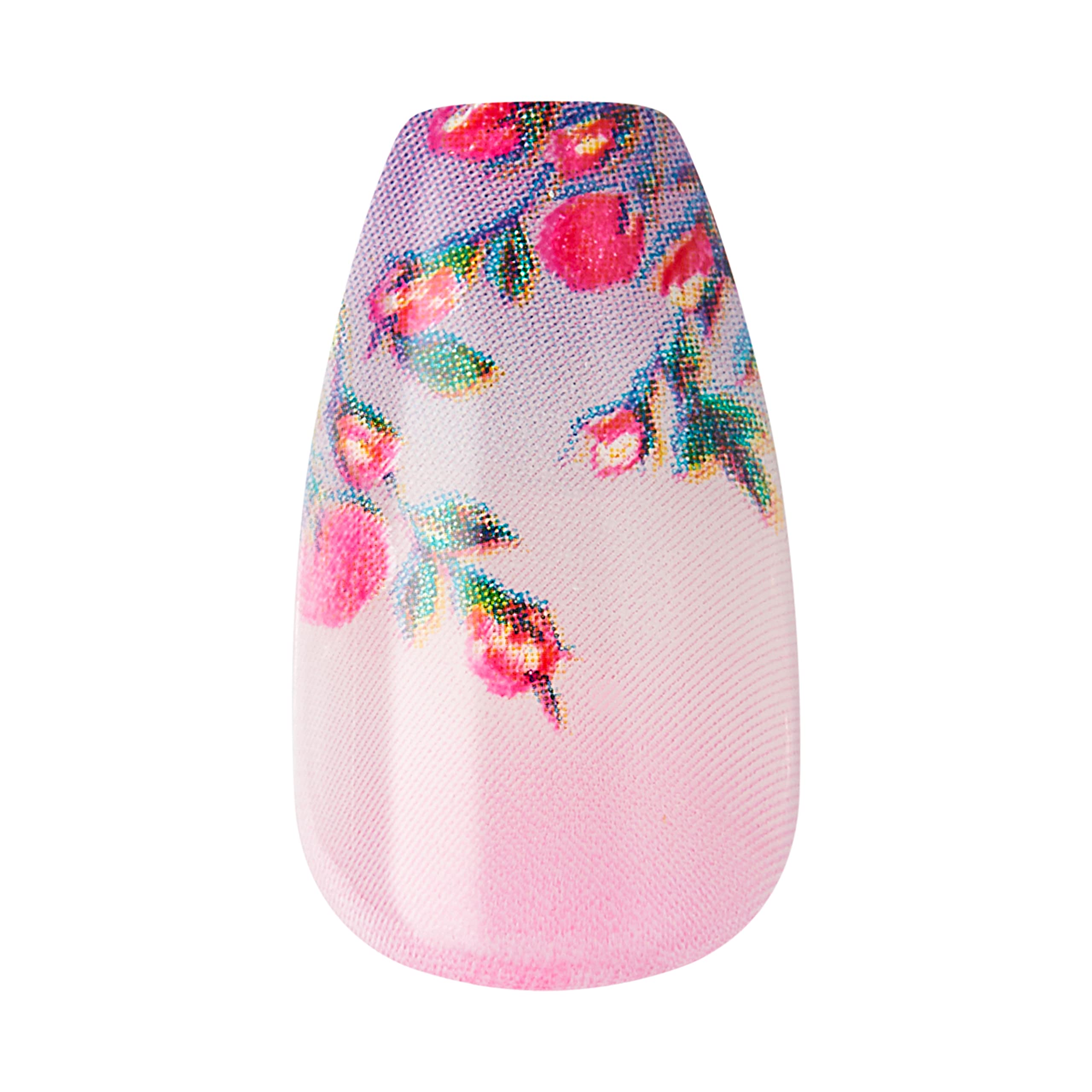 imPRESS nails applied on hand demonstrating Lilac Crush design and quick, salon-like finish benefit
