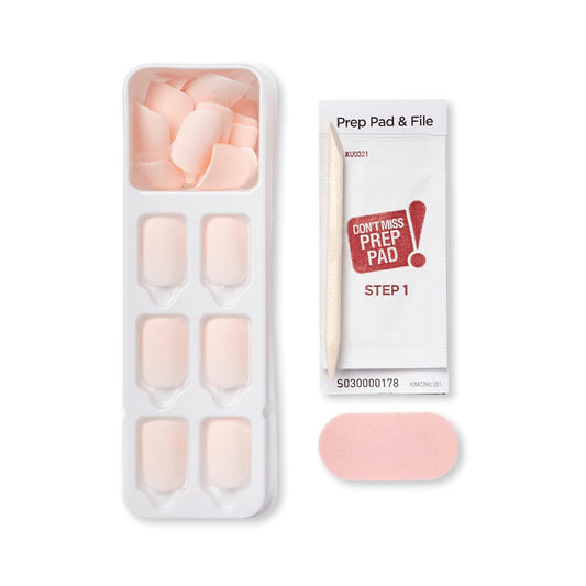 imPRESS close-up of matte pink nail texture highlighting smooth, chip-free finish
