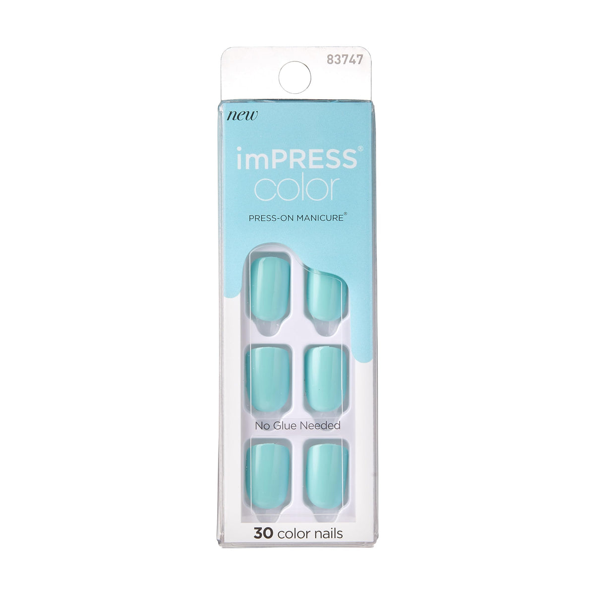 imPRESS mint-to-be front packaging showing kit and shade benefit quick application
