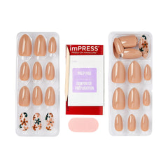 imPRESS nails on hand showing real-life scale and wearable medium length benefit