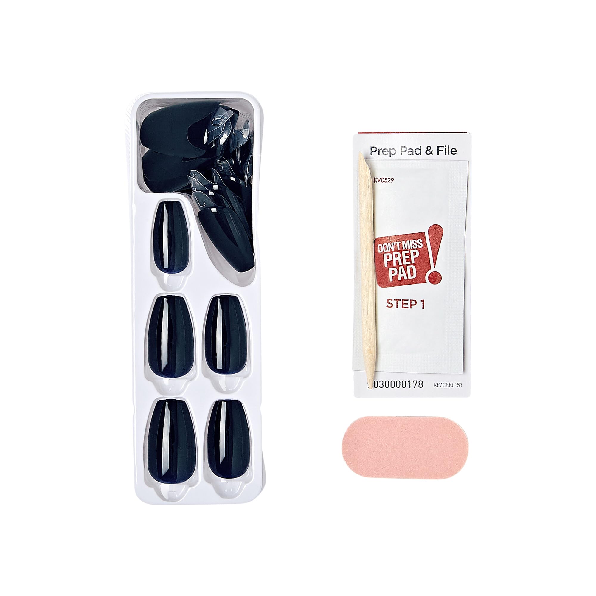 imPRESS application tools displayed with prep pad, file, and stick for quick prep