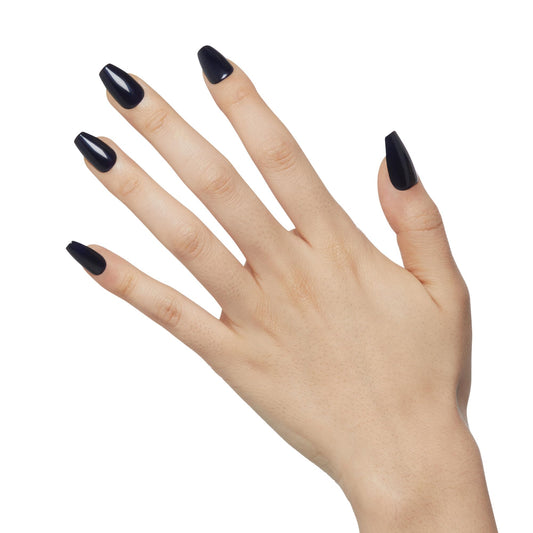 imPRESS close-up showing glossy navy finish and salon shine benefit
