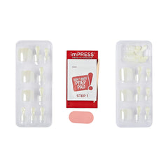 imPRESS prep pad, mini file, and manicure stick displayed for precise customization