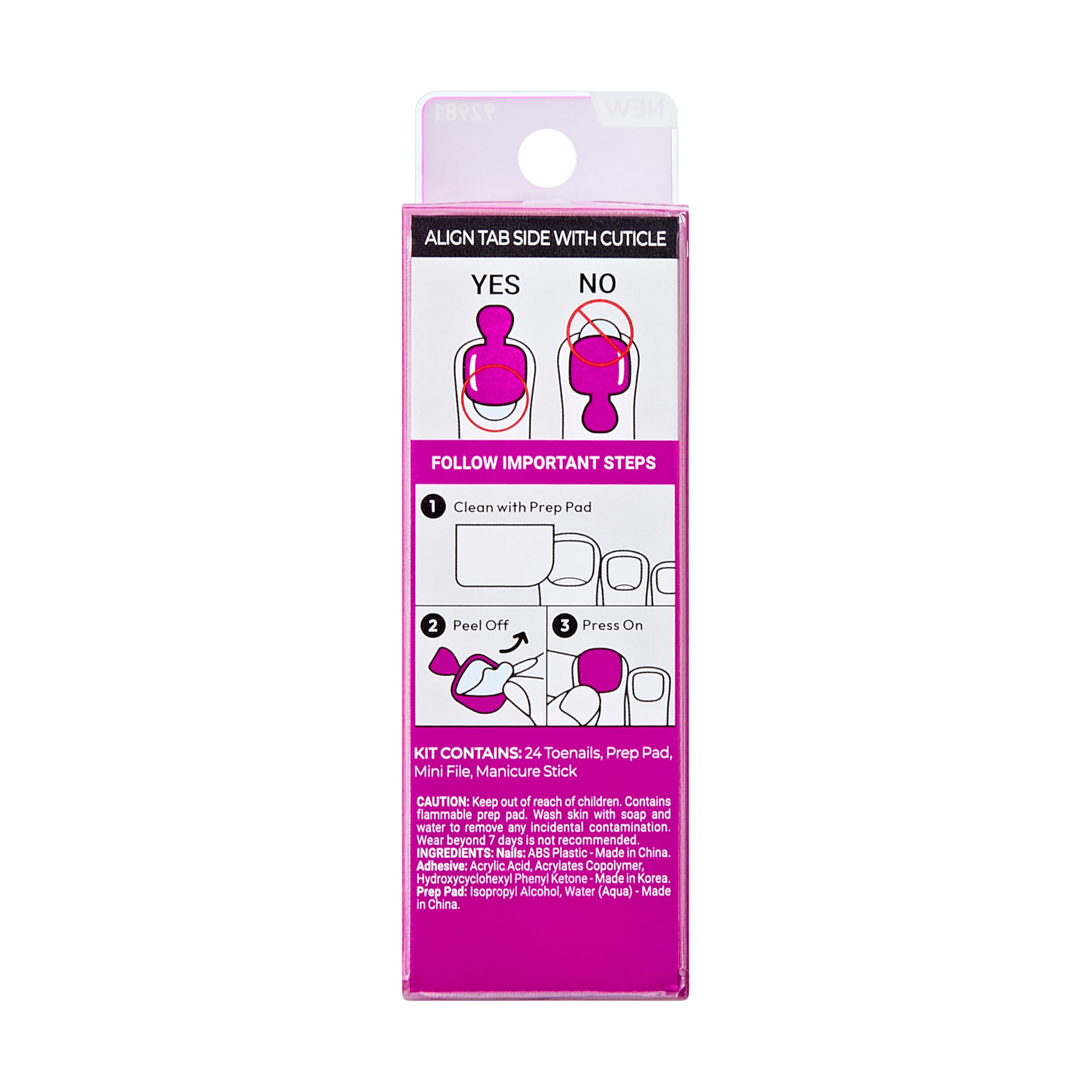 imPRESS close-up of pink squoval toenail texture highlighting polished finish