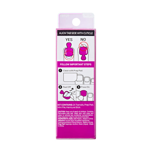 imPRESS close-up of pink squoval toenail texture highlighting polished finish