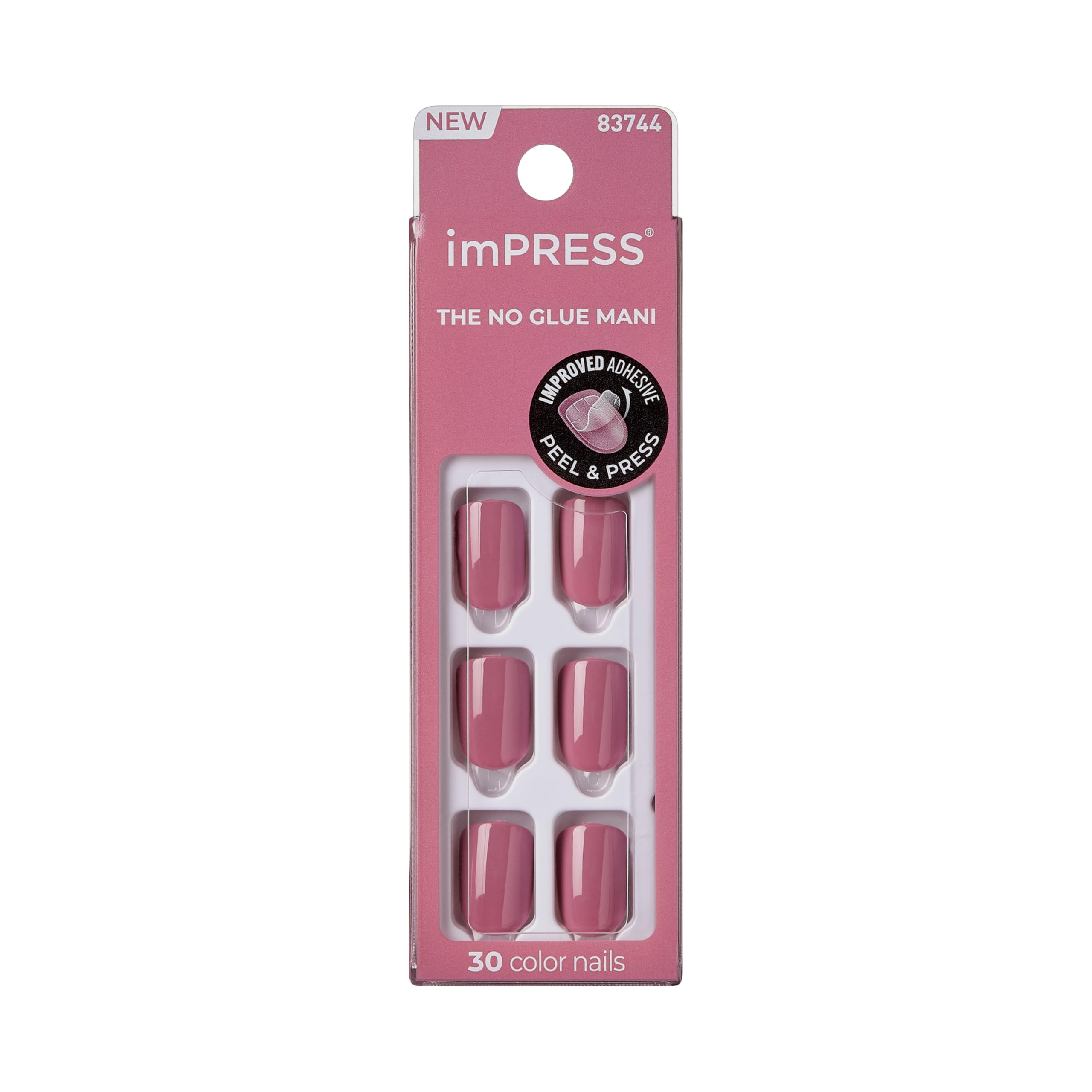 imPRESS front packaging showing Petal Pink kit and quick application benefit