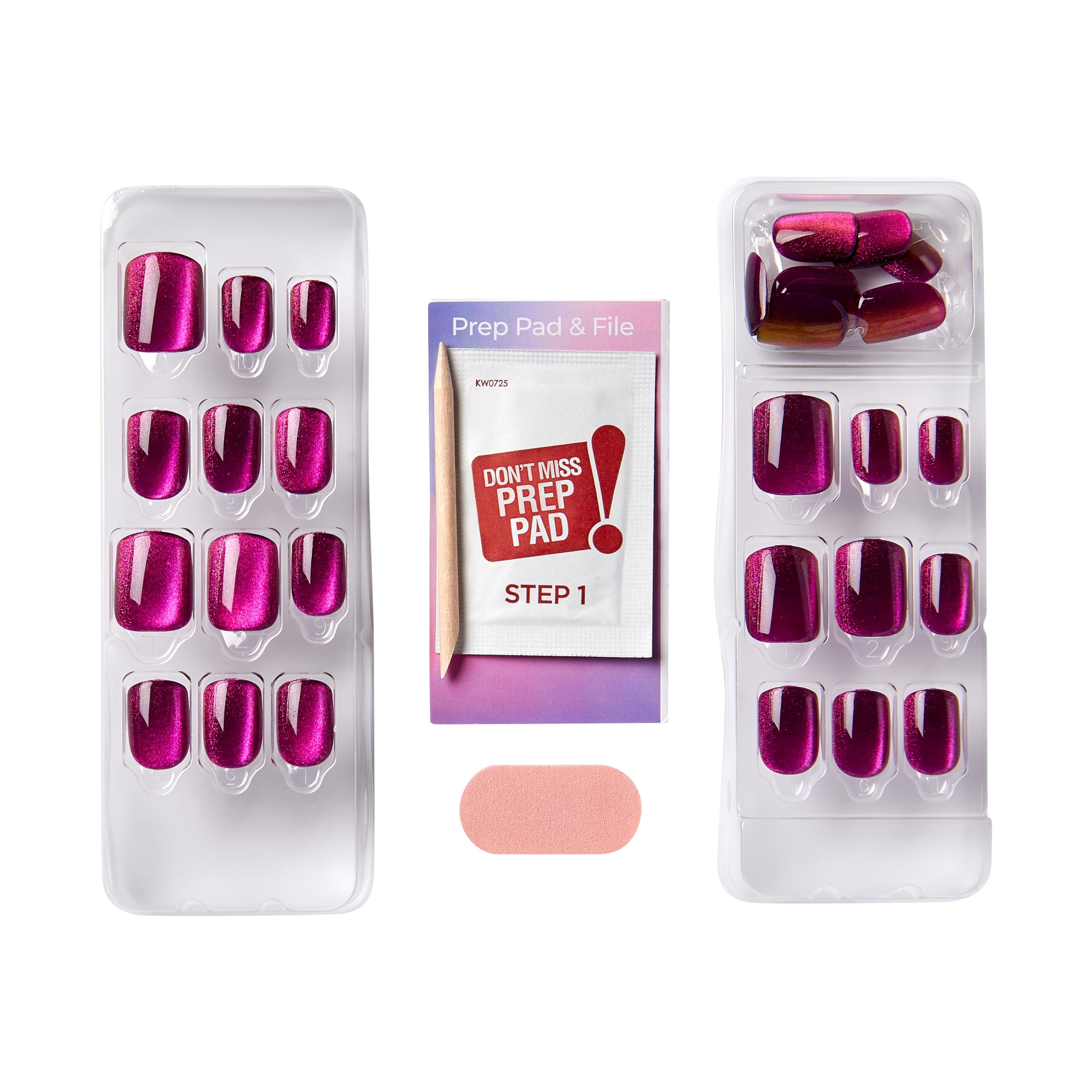 imPRESS detailed view of pink squoval tip showing high-gloss metallic benefit