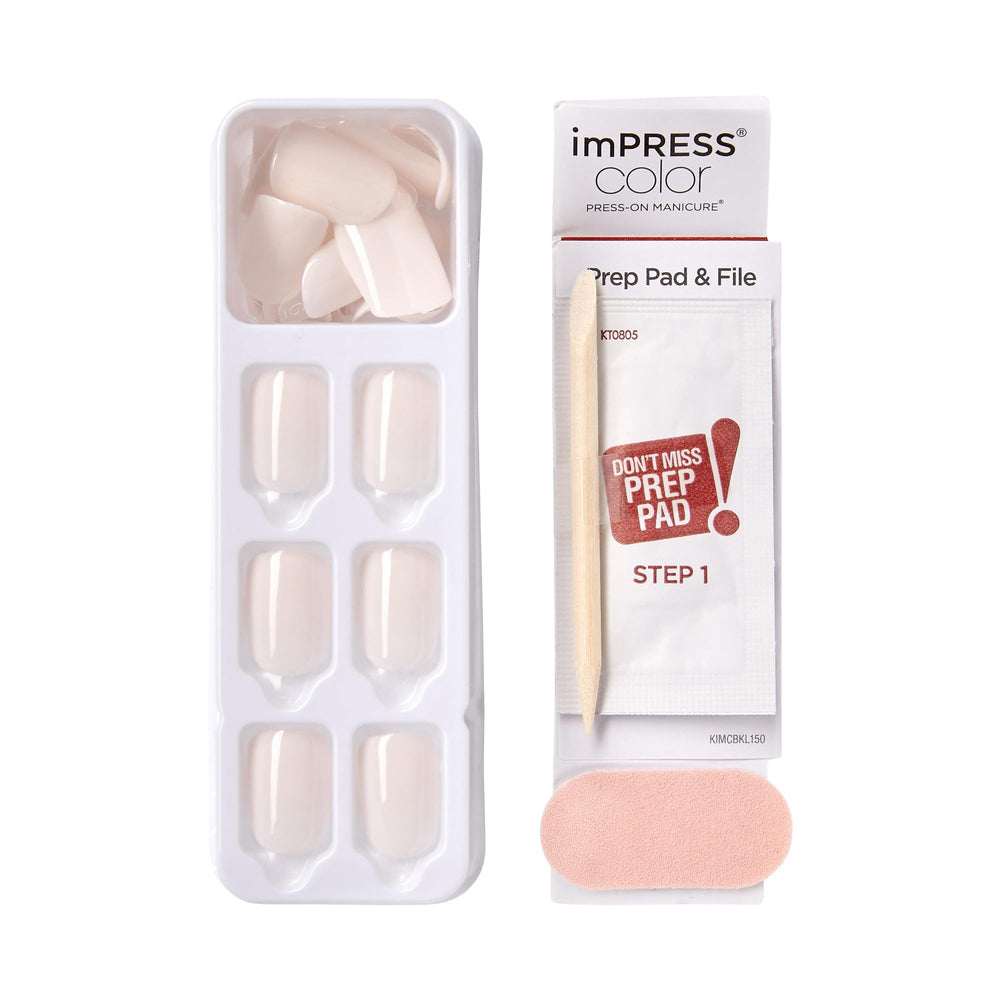 imPRESS nail being pressed on finger for quick no-glue application benefit