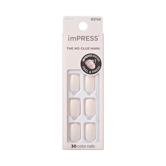 imPRESS front packaging showing Point Pink short squoval nails and benefits