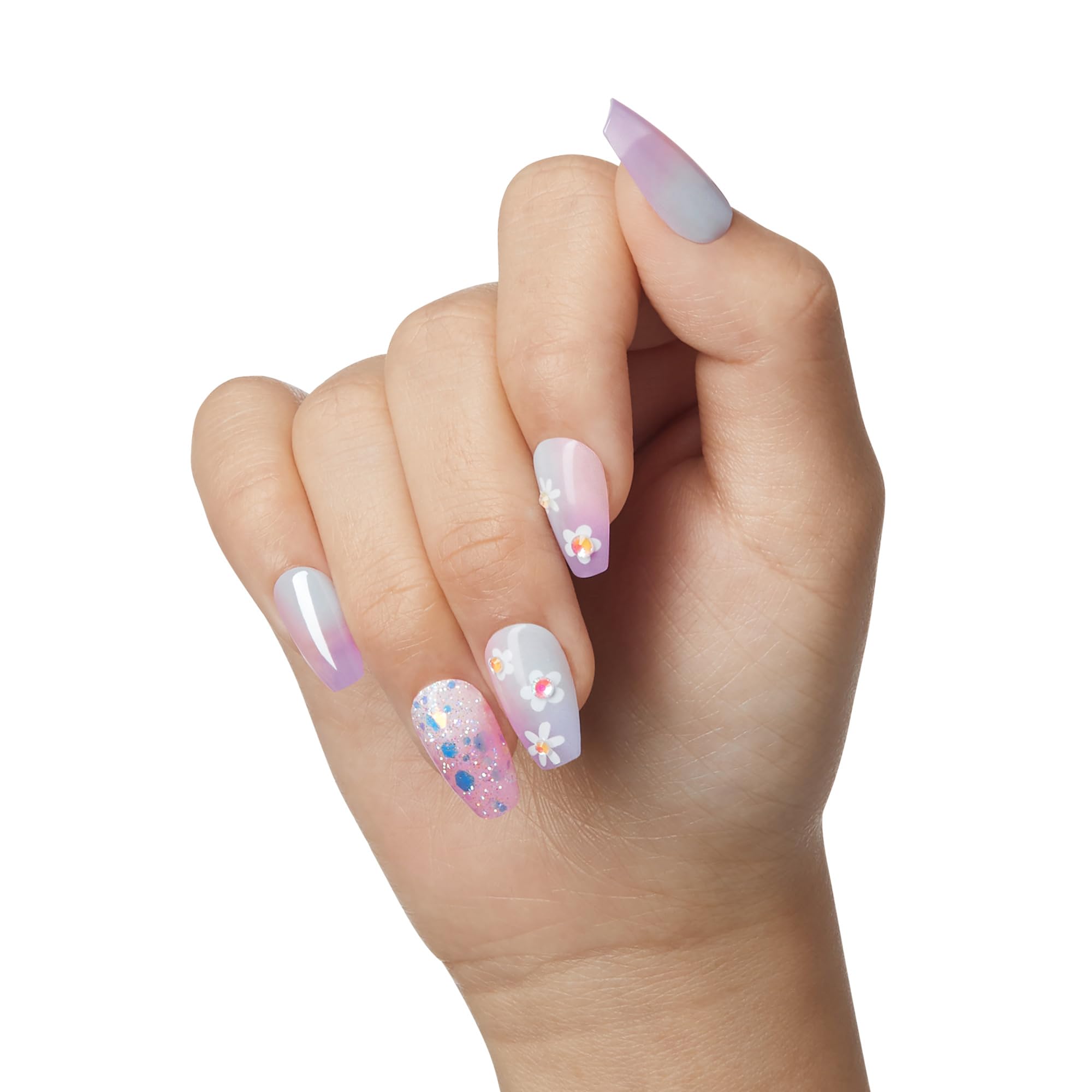 imPRESS close-up of holographic and 3D texture highlighting dimensional salon-quality finish