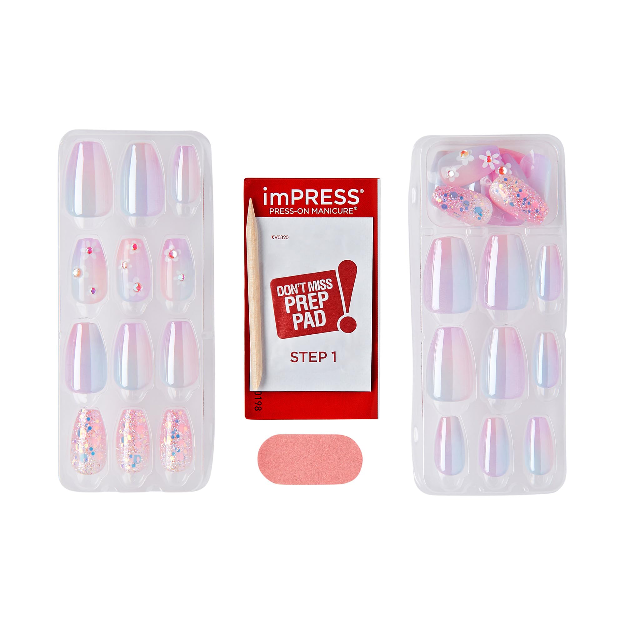 imPRESS nails held in hand to show scale and practical length for comfortable wear