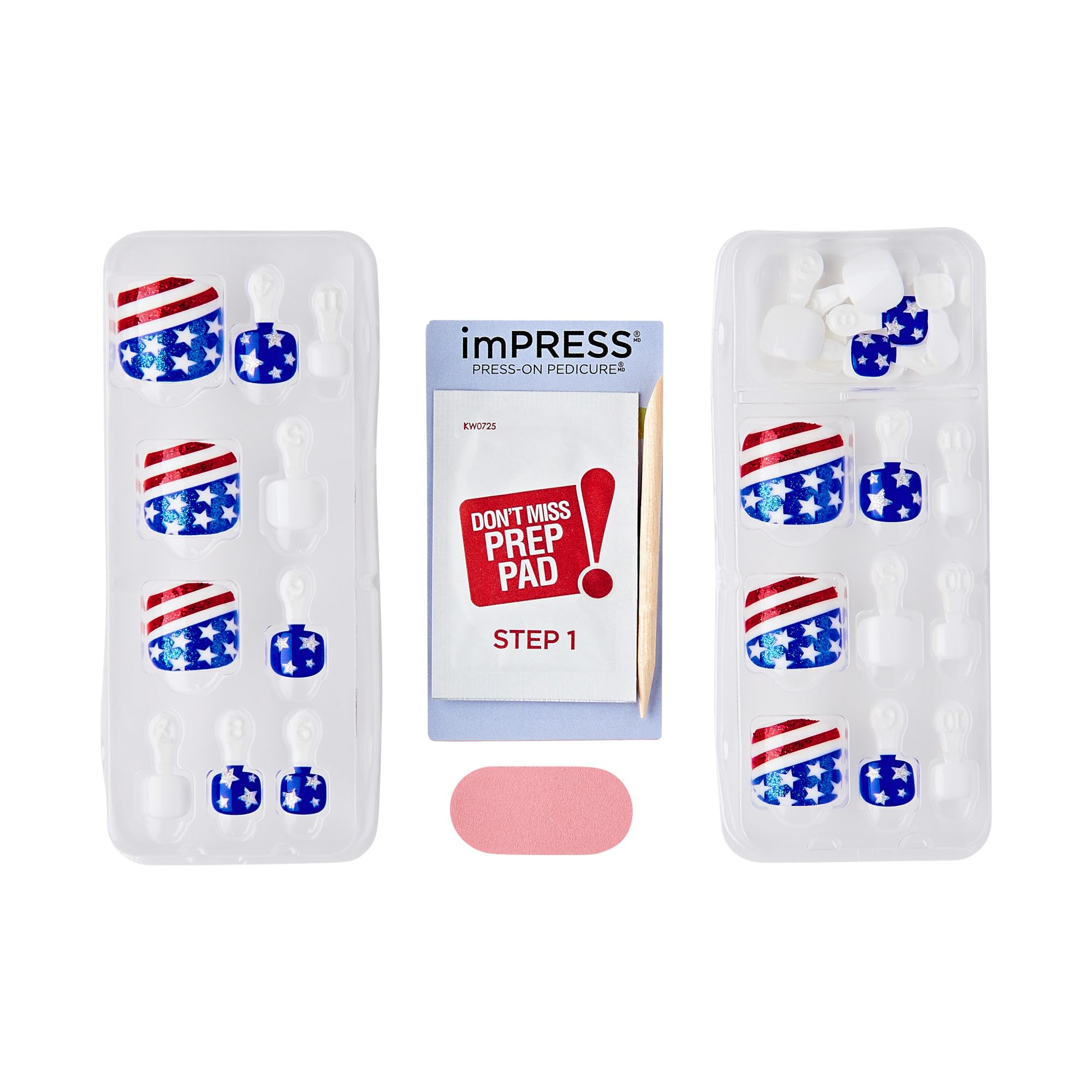 imPRESS prep pad and tools arranged, ensures proper adhesion