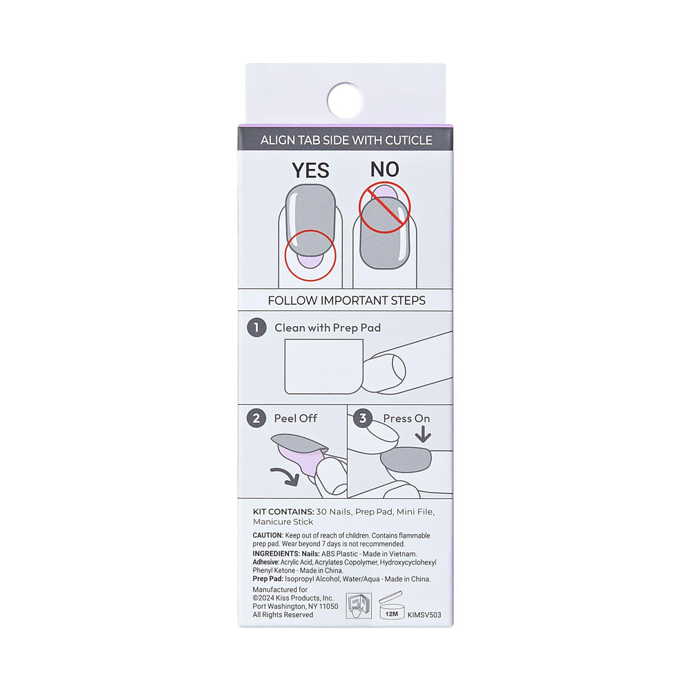 imPRESS instruction sheet and prep pad shown for safe removal and prep