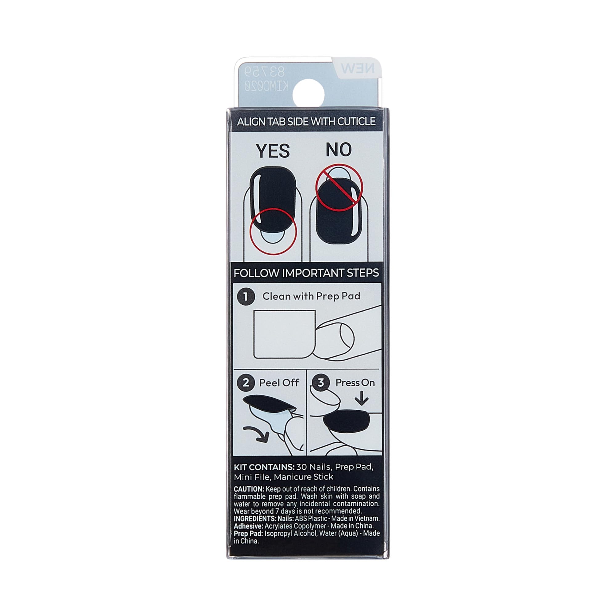 imPRESS removed nail back showing adhesive strip for easy peel-and-stick removal