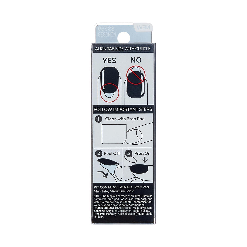 imPRESS removed nail back showing adhesive strip for easy peel-and-stick removal