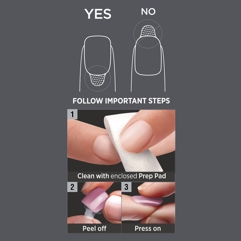 imPRESS demonstration of pressing a nail on with benefit of fast, glue-free wear