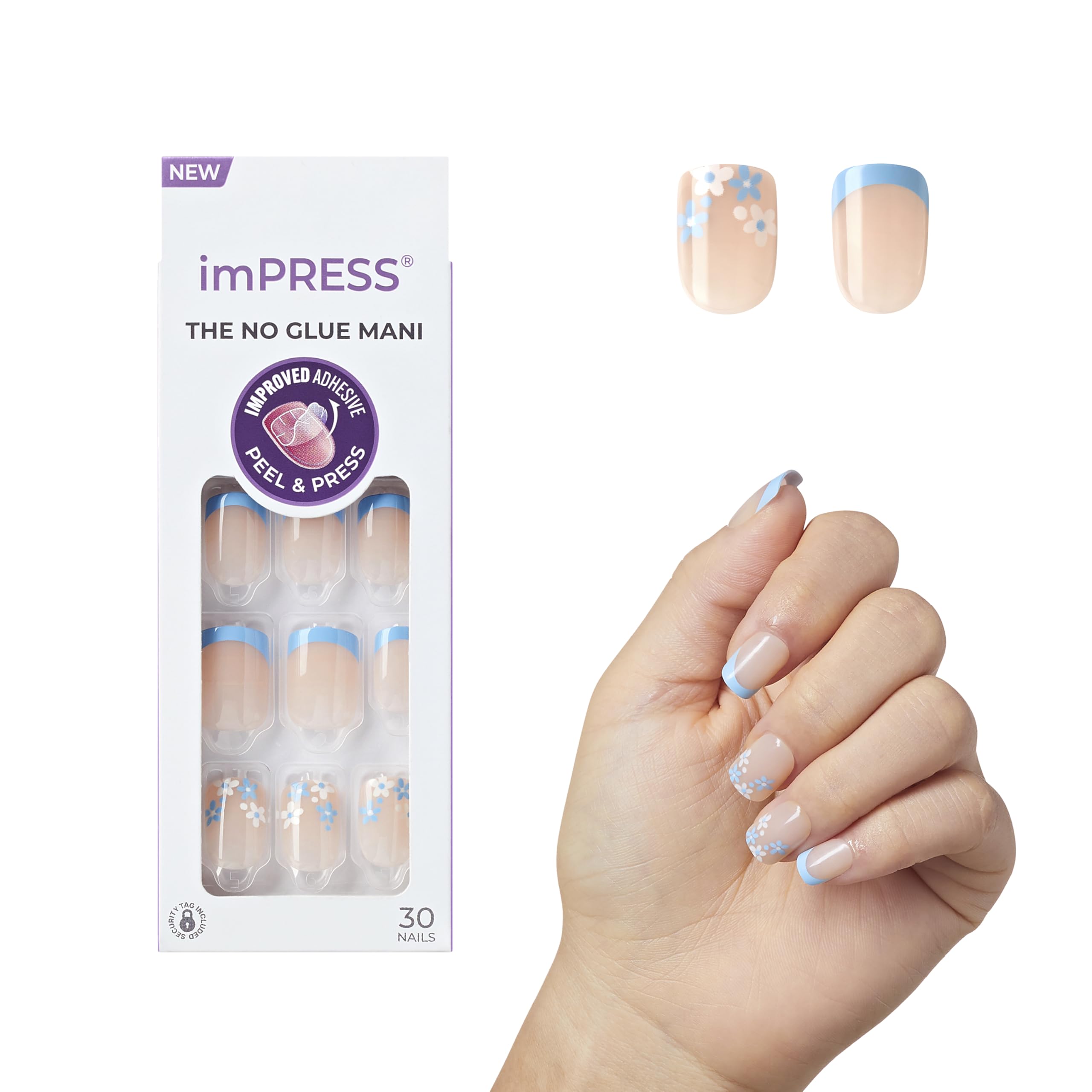 imPRESS front packaging showing Snooze blue French nails for easy selection