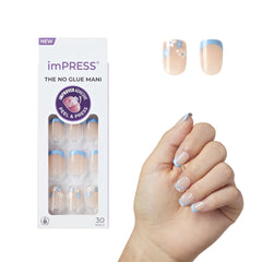 imPRESS front packaging showing Snooze blue French nails for easy selection