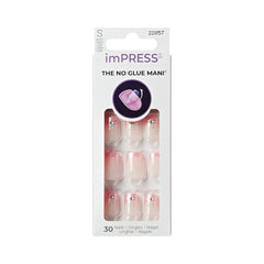 imPRESS front display of Soft Petals nails showing design and glossy finish