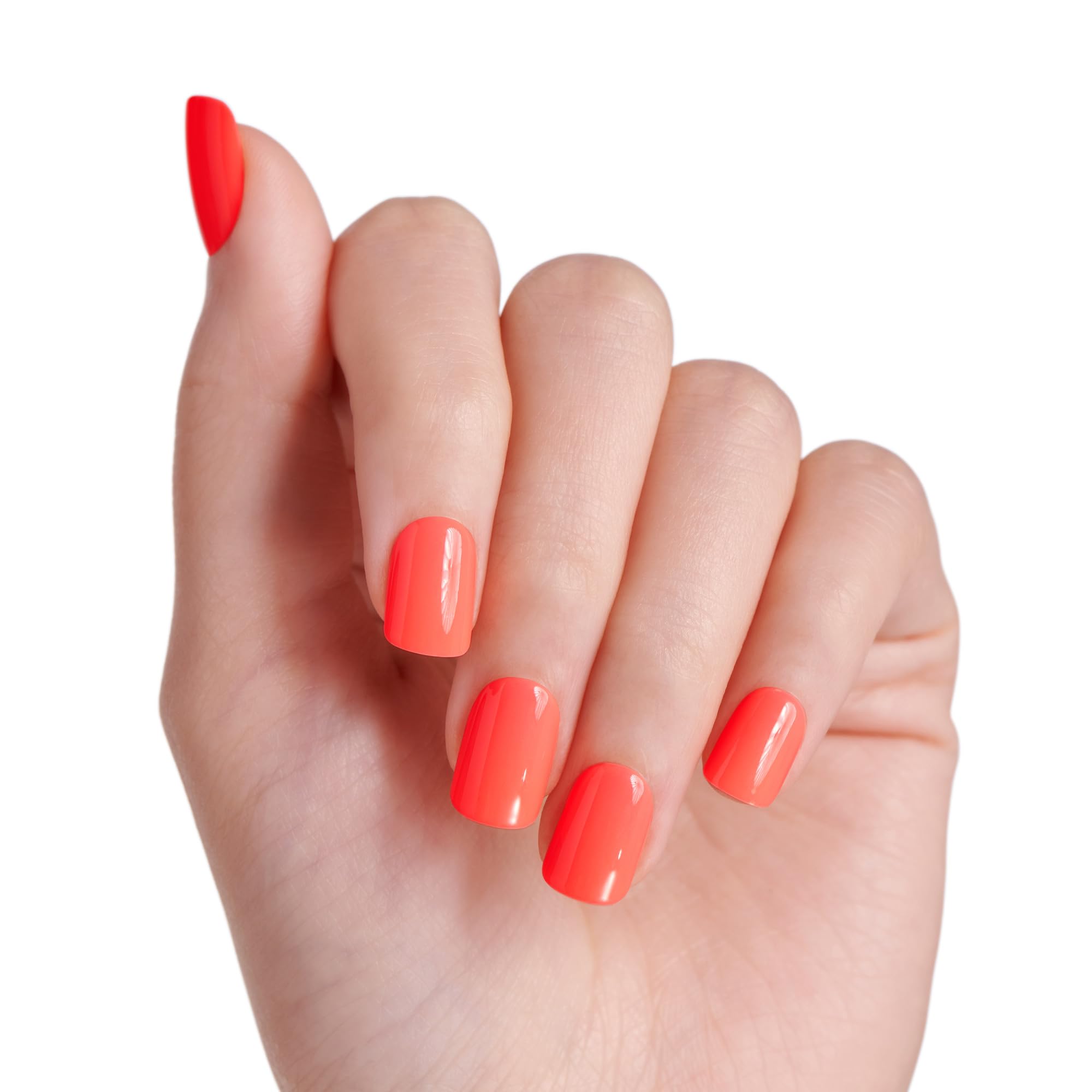 imPRESS nail swatch display showing vibrant orange shade for instant inspiration
