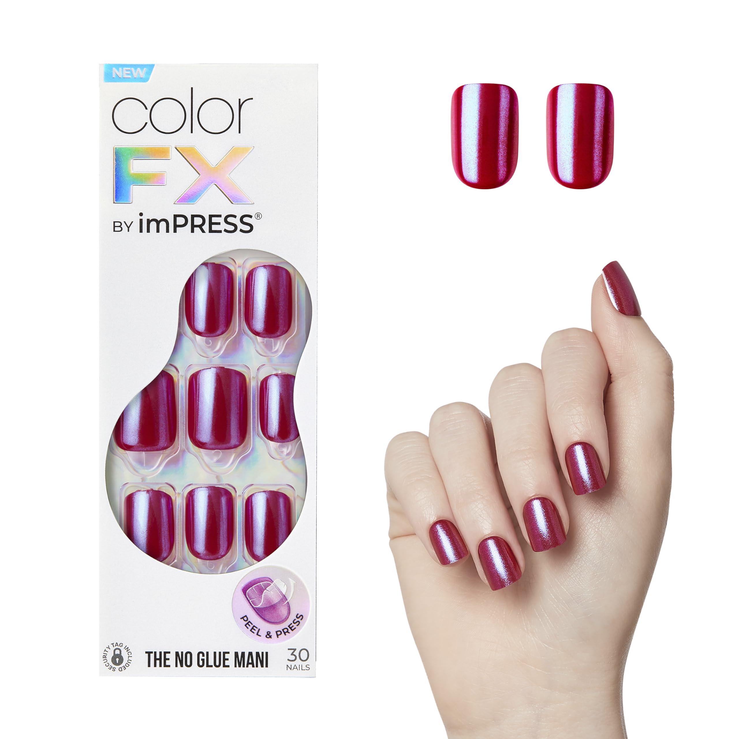 imPRESS front packaging showing red Color FX set and benefits