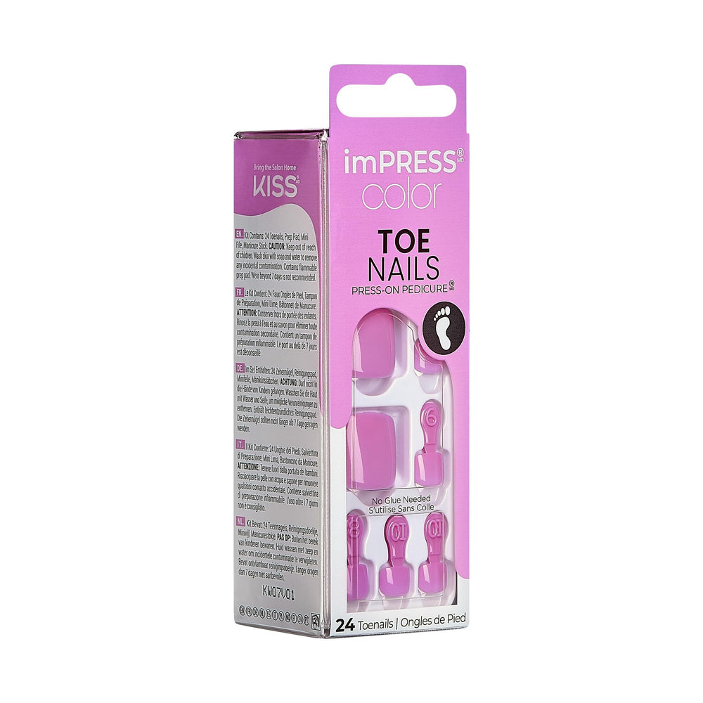 imPRESS spread of 24 toenails displaying multiple sizes for custom fit