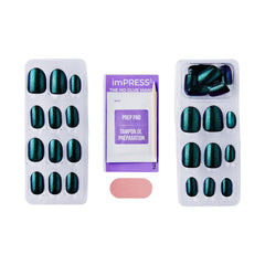 imPRESS label close-up highlighting new improved adhesive for longer hold benefit