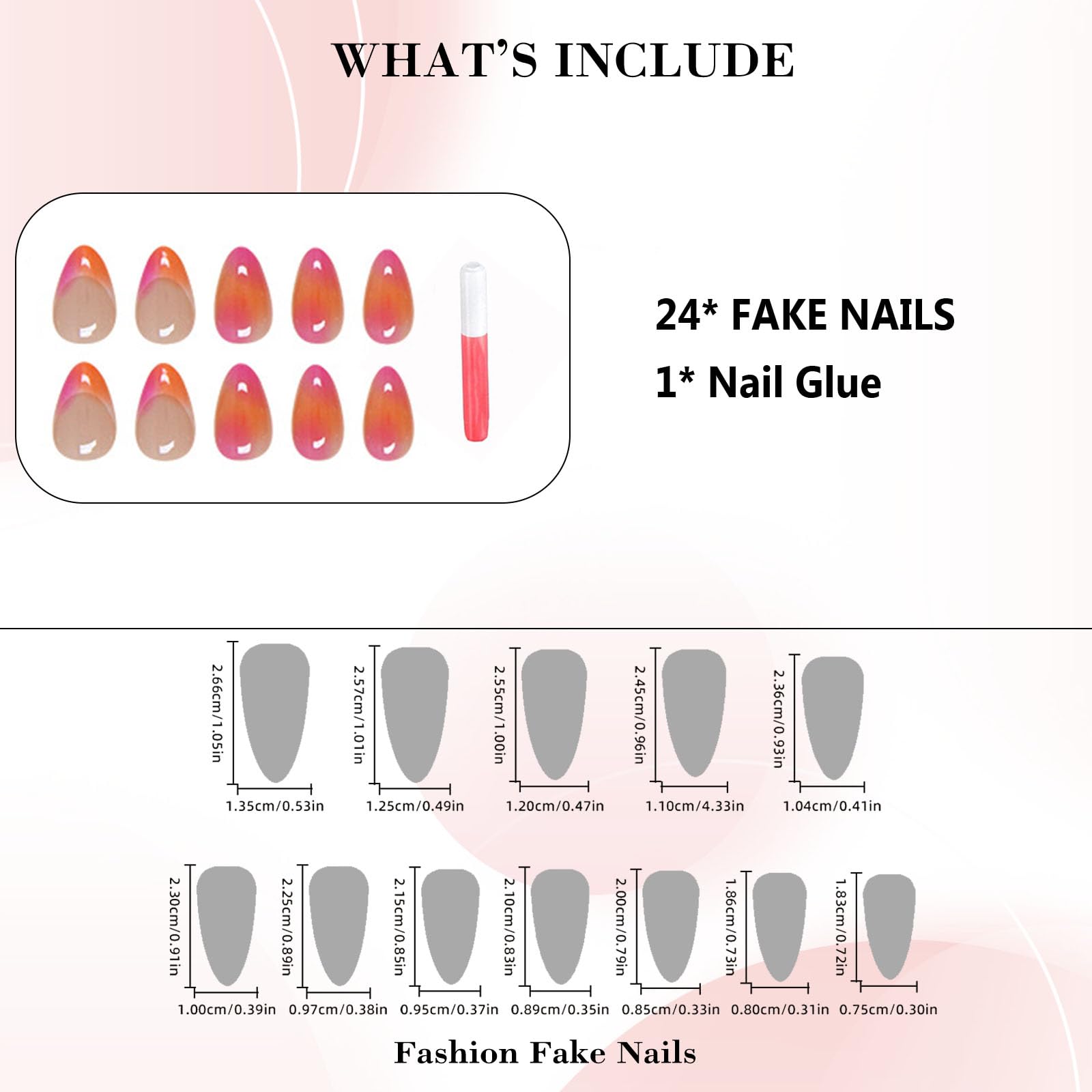 IMRAIN small clear glue box and nails ready for quick application
