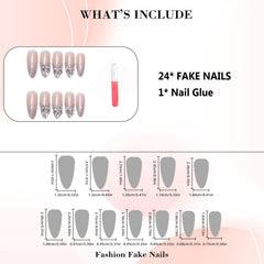 IMRAIN press-on nails with glue tube during application, shows simple at-home use