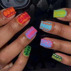 IMRAIN front packaging showing 24 glossy nails and glue, instant salon look