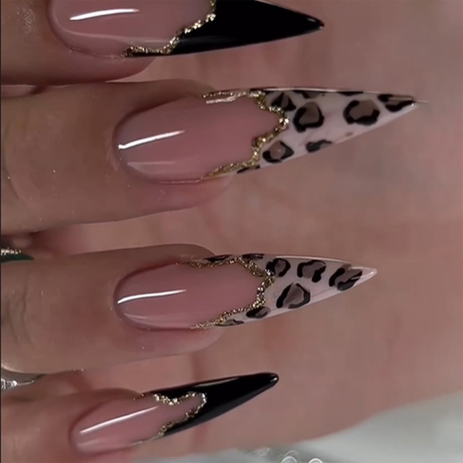 IMRAIN front packaging showing 24-piece press-on nails and included glue for convenience