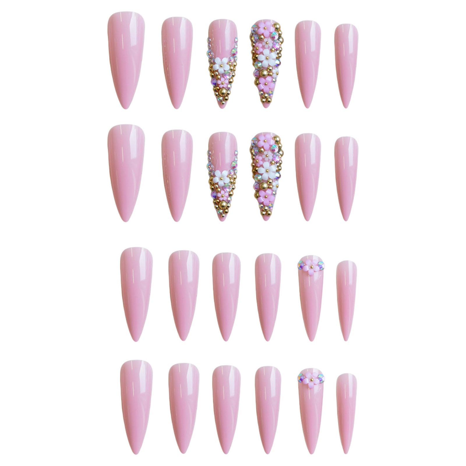 IMRAIN top-down shot of floral designs on nails highlighting delicate decorative accents