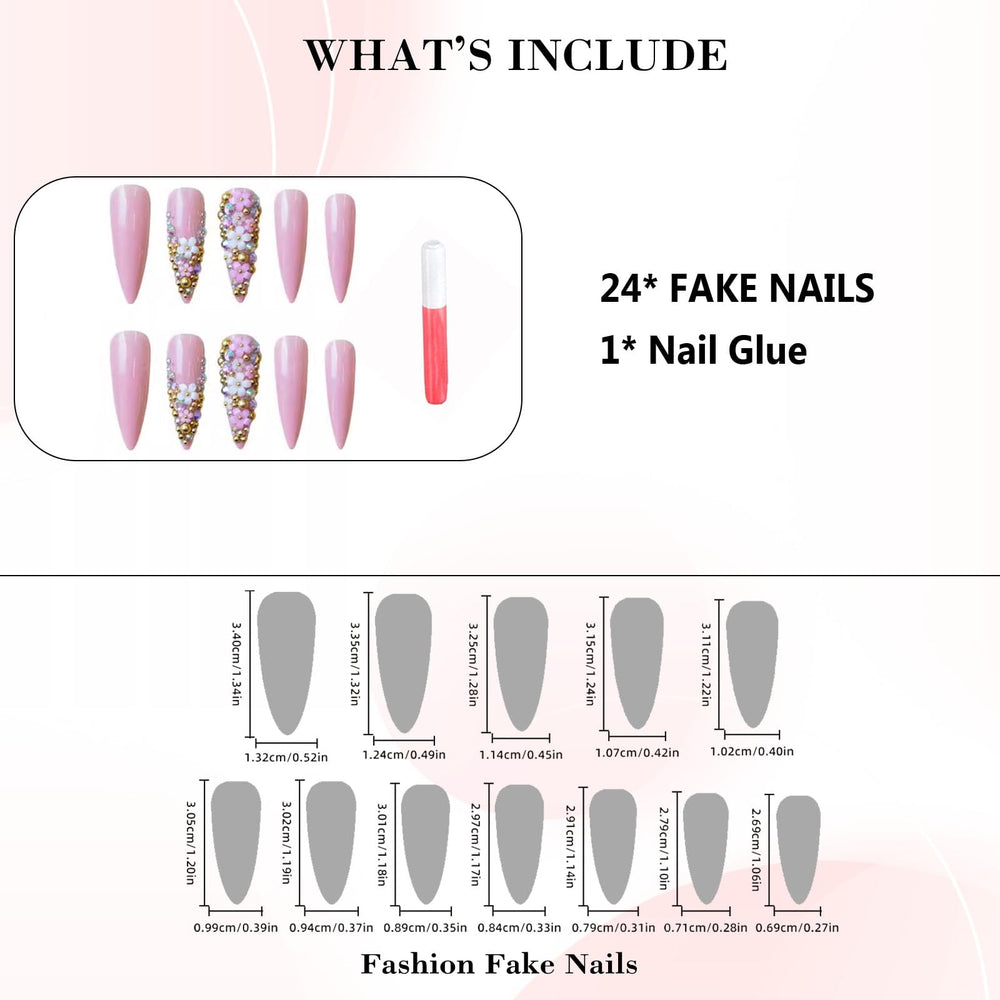 IMRAIN open box with 24 nails and glue showing kit contents for quick application