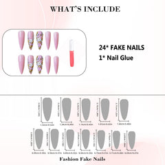 IMRAIN open box with 24 nails and glue showing kit contents for quick application