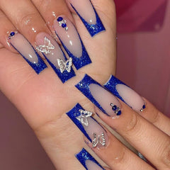 IMSOHOT press-on nails applied to hand for quick salon-look benefit
