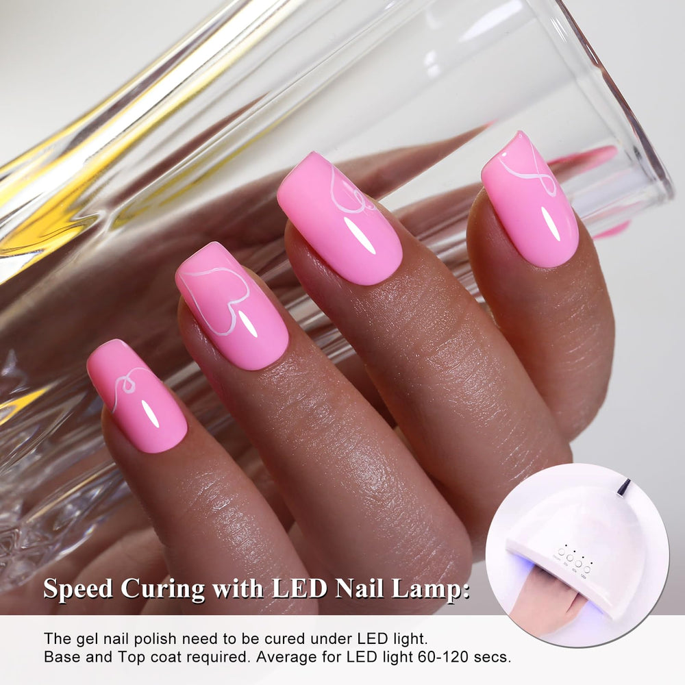 Brush stroke of Imtiti baby pink gel showing smooth color payoff and coverage
