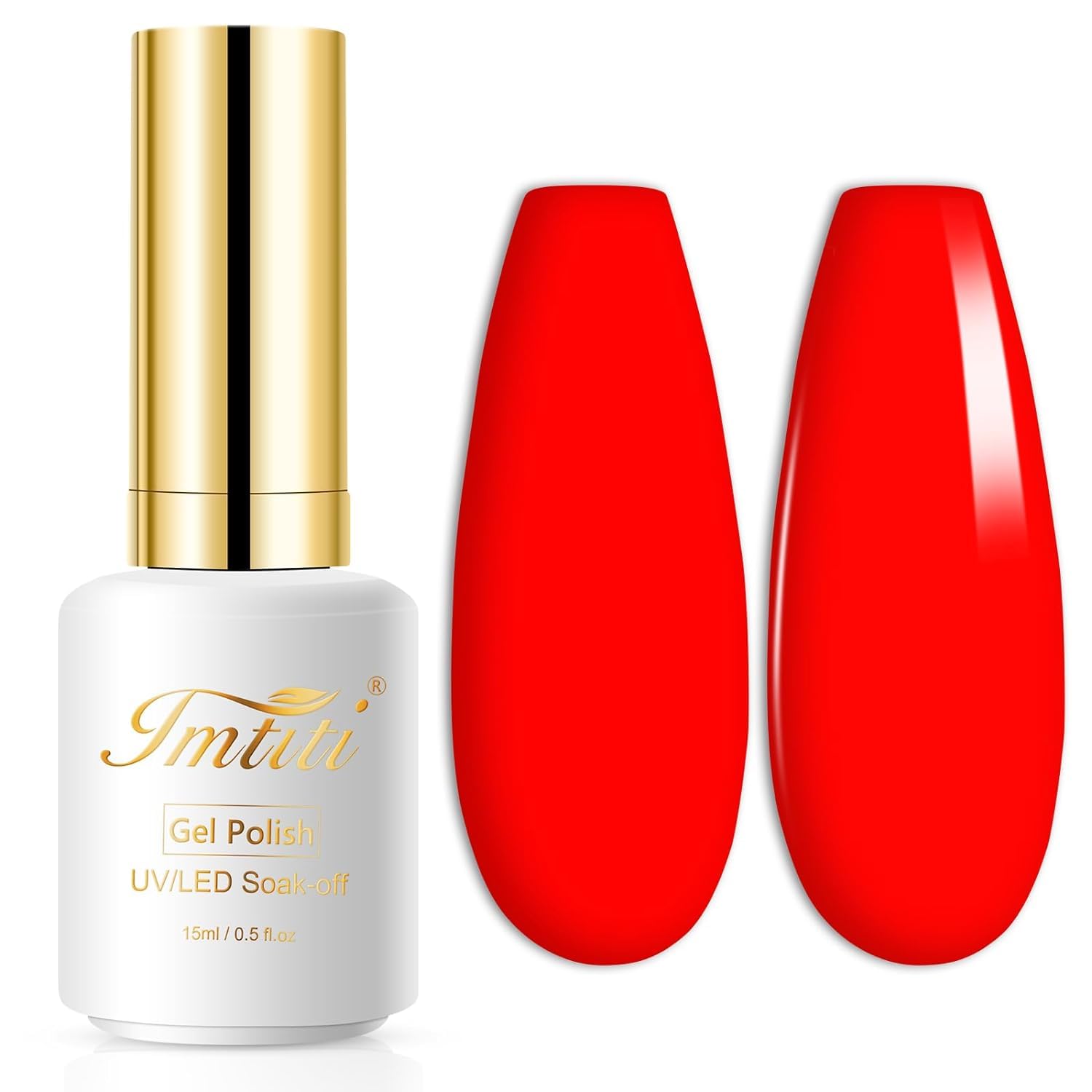 Imtiti bottle front neon red showing vibrant color and generous 15ml size