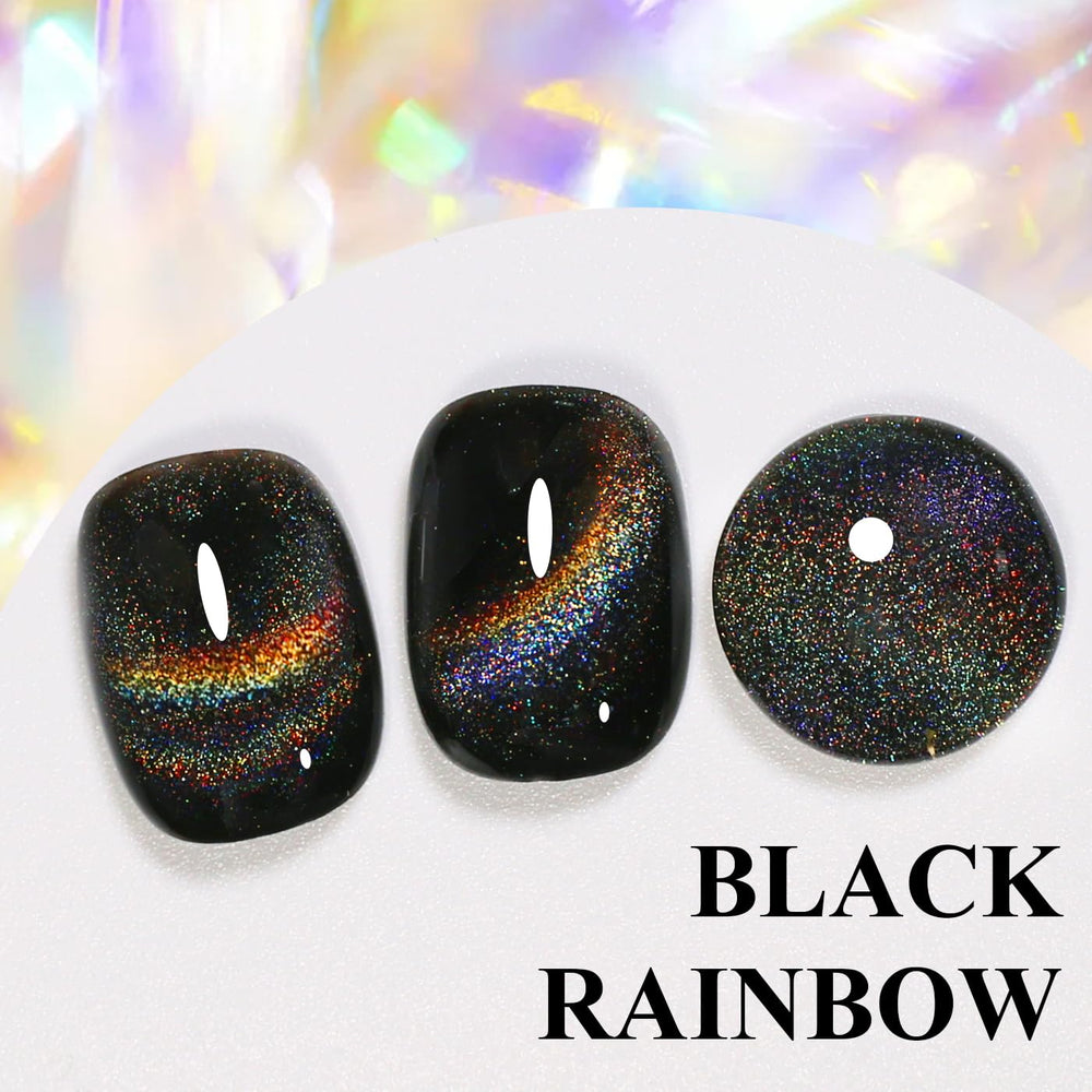 Imtiti finished manicure with galaxy cat-eye look for eye-catching shine