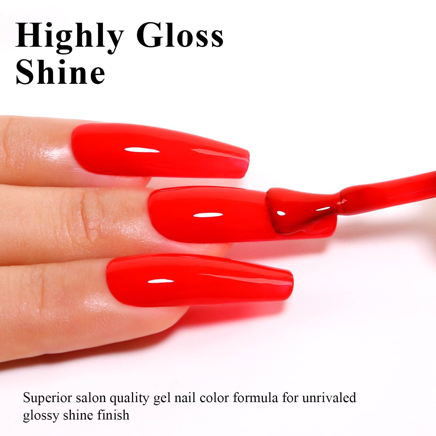 Imtiti brush stroke of neon red demonstrating smooth application and coverage
